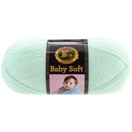 (1 Skein) Lion Brand Yarn Babysoft Baby Yarn Yarn, Mint Multicolor