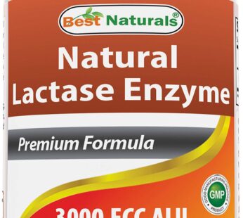 Best Naturals Fast Acting Lactase Enzyme Tablet, 3000 Fcc Alu, 180 Count (859375002900)