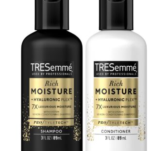 TRESemm  Shampoo & Conditioner, Sulfate-Free, Travel Size – Moisture Rich Hair Treatment f