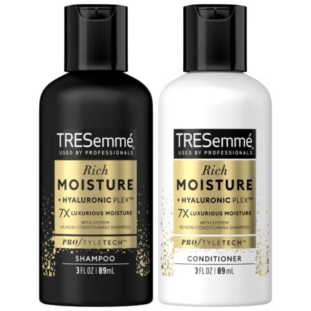 TRESemm  Shampoo & Conditioner, Sulfate-Free, Travel Size - Moisture Rich Hair Treatment f