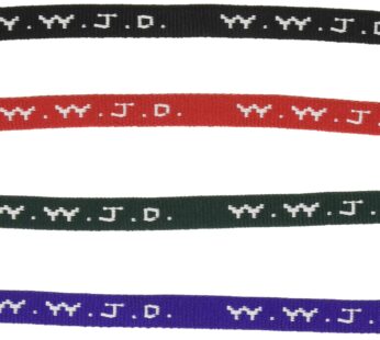 Rhode Island Novelty W.W.J.D. Webbing Bracelet Assortment (12 pc)