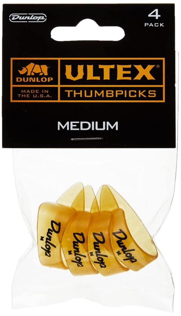 JIM DUNLOP 9072P Ultex  Thumbpicks, Medium, 4/Player's Pack