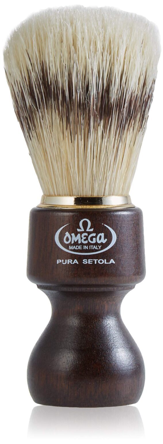 Omega 26 - Shaving Brush in Pure Bristle, Dark Brown