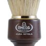 Omega 26 - Shaving Brush in Pure Bristle, Dark Brown