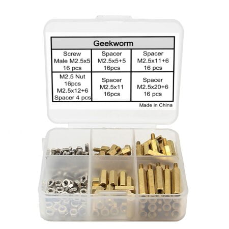 Geekworm for Raspberry Pi Installation Tool 100 Pcs/Lot M2.5 Series Hex Brass Spacer/Stand