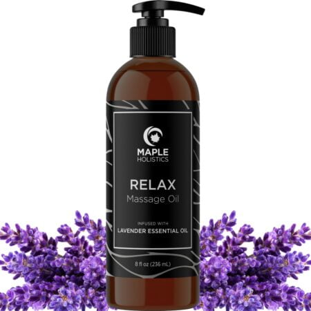 Lavender Massage Oil for Massage Therapy - Nourishing Full Body Massage Oil for Sore Muscl