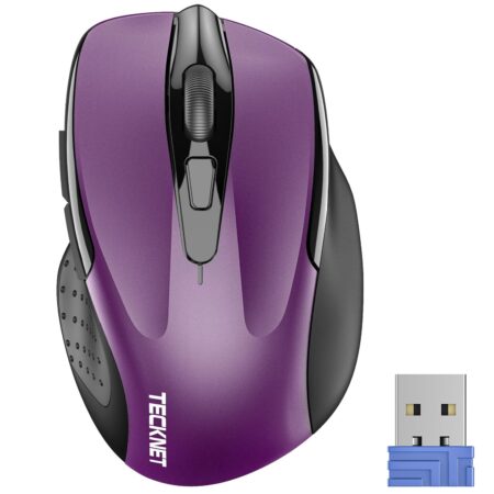 TECKNET Wireless Mouse, 2.4G Ergonomic Optical Mouse, Computer Mouse for USB-A Laptop, PC, - Image 2