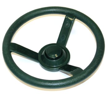 Green Plastic Steering Wheel Swing Set Accessory for Wood Backyard Play Set