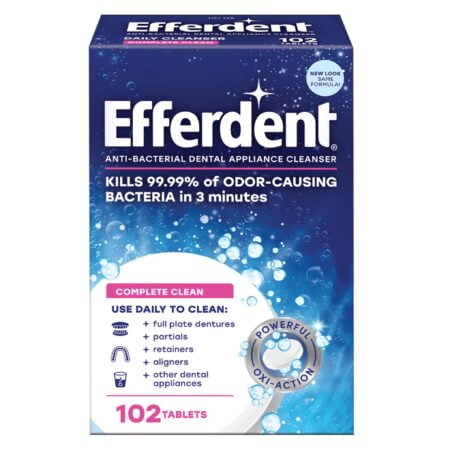 Efferdent Retainer Cleaning Tablets, Denture Cleanser Tablets for Dental Appliances, Compl - Image 2