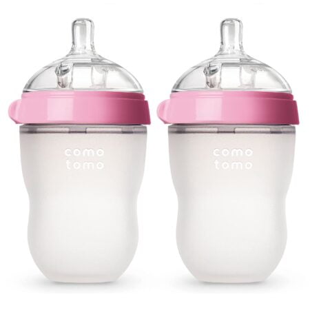 Comotomo Baby Bottle, Pink, 8 Ounce (2 Count) - Image 2