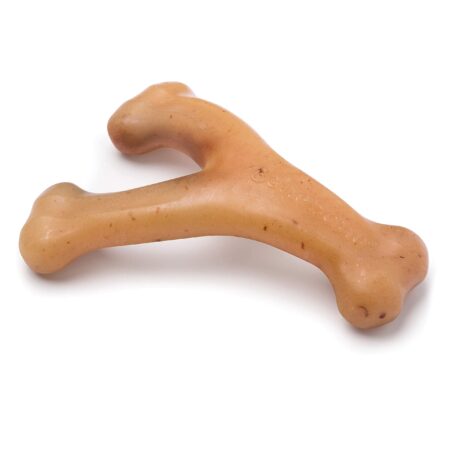 Benebone Wishbone Durable Dog Chew Toy for Aggressive Chewers, Real Chicken, Made in USA,