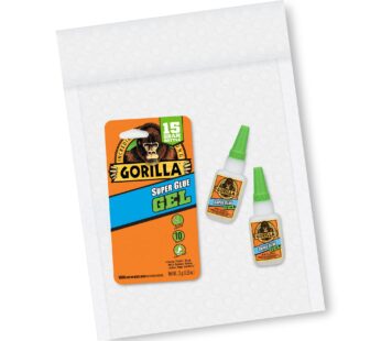 Gorilla Super Glue Gel, 15 Gram, Clear, (Pack of 2)