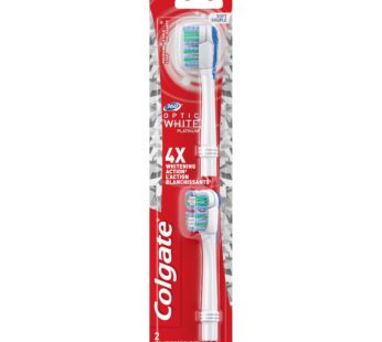 Colgate 360 Optic White Battery Toothbrush Replacement Head – 2 count