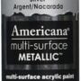 DecoArt Americana Multi-Surface Metallic Paint, 2-Ounce, Silver