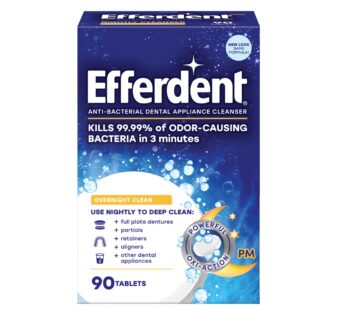 Efferdent Retainer Cleaning Tablets, 3 Month Supply of Denture Cleaning Tablets for Dental