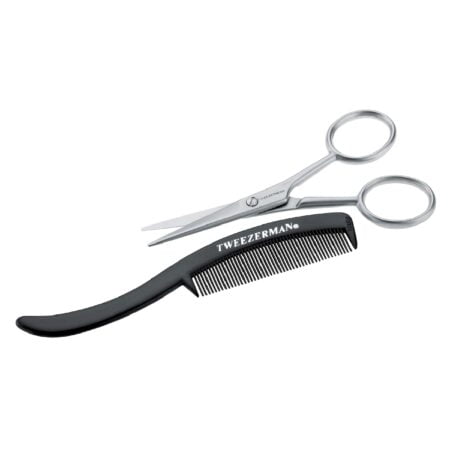 Tweezerman G.E.A.R. Moustache Scissors and Comb Model No. 72031-MG, Black - Image 2