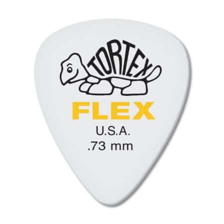 JIM DUNLOP Flex Standard .73mm White Guitar Pick, 12 Pack