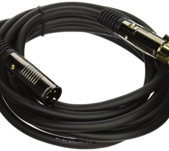 Monoprice 1097-4752 10′ Premier Series XLR Male to XLR Female 16AWG Cable – Gold Plated