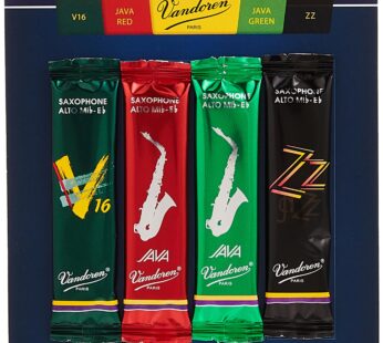 Vandoren SRMIXA3 Alto Sax Jazz Reed Mix Card includes 1 each ZZ, V16, JAVA and JAVA Red St