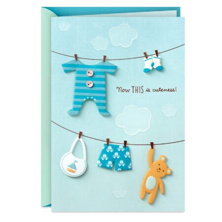 Hallmark Baby Shower Card for Boy (Blue, Now This is Cuteness) Welcome New Baby Boy, Congr - Image 2