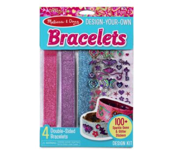 Melissa & Doug Design-Your-Own Bracelets With 100+ Sparkle Gem and Glitter Stickers – Kids