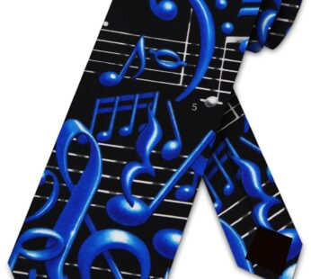 Three Rooker Muscial Notes tie Mens Music Neckties