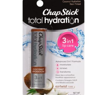 ChapStick Total Hydration Coconut Lip Balm Tube, Hydrating Coconut ChapStick for Lip Care
