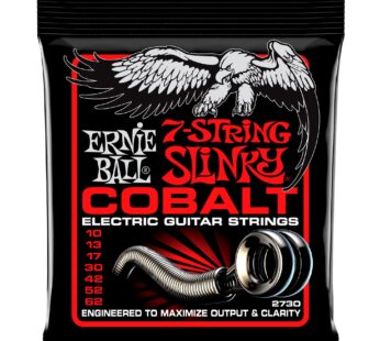 Ernie Ball 7-String Skinny Top Heavy Bottom Slinky Cobalt Electric Guitar Strings, 10-62 G