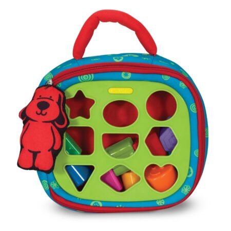 Melissa & Doug K's Kids Take-Along Shape Sorter Baby Toy With 2-Sided Activity Bag and 9 T