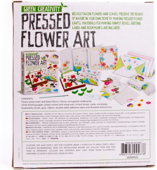 4M Green Creativity Pressed Flower Art Kit, Recycle Flowers Art & Crafts DIY Kit, For Boys - Image 6