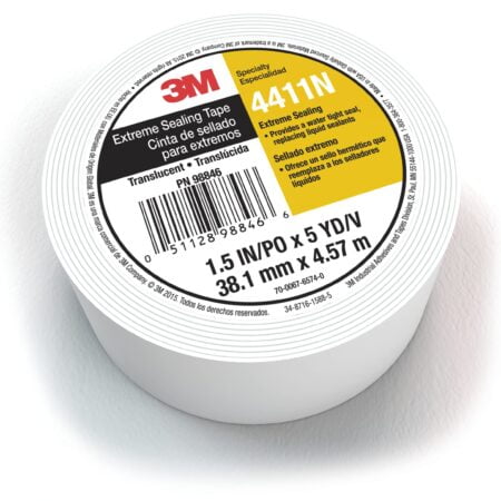 3M Extreme Sealing Tape 4411N, Translucent, 1 1/2 in x 5 yd, 40 mil - Image 2