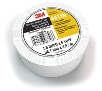 3M Extreme Sealing Tape 4411N, Translucent, 1 1/2 in x 5 yd, 40 mil