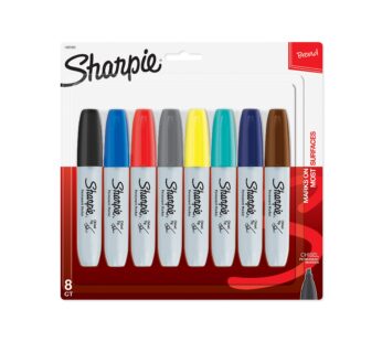 SHARPIE Permanent Markers, Broad, Chisel Tip, 8-Pack, Assorted 2015 Colors (1927322)