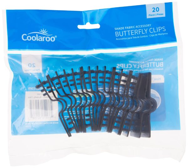 Coolaroo 301385 20Pc Butterfly Clips, 20 Pack, Black - Image 6