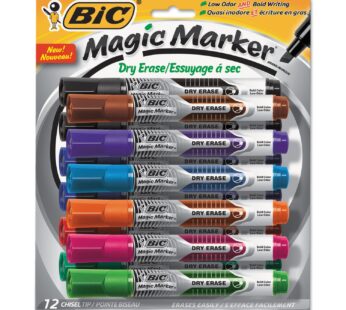 BIC Intensity Advanced Dry Erase Marker, Tank Style, Chisel Tip, Assorted Colors, Bright &
