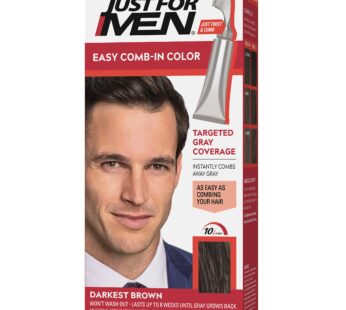 Just For Men Easy Comb-In Color Mens Hair Dye, Easy No Mix Application with Comb Applicato