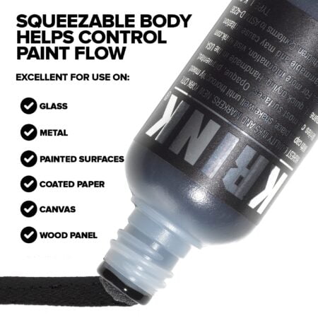 Krink K-60 Black Paint Marker - Vibrant and Opaque Fine Art Graffiti Markers for Canvas Me - Image 4