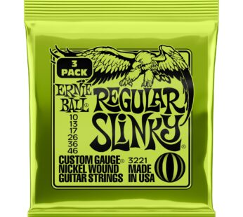 Ernie Ball Regular Slinky Nickel Wound Electric Guitar Strings 3 Pack – 10-46 Gauge