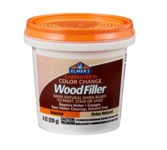 Elmer’s E913 Carpenter’s Color Change Wood Filler, 8-Ounce, Natural