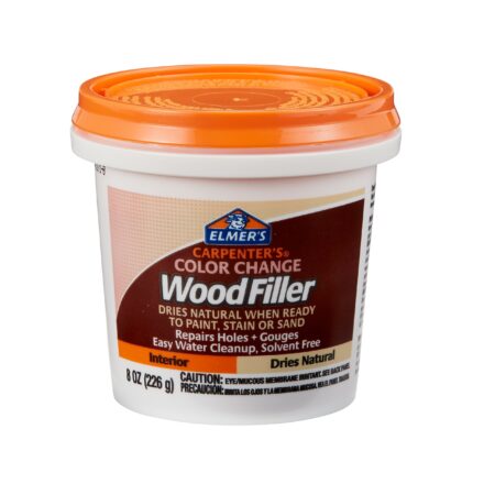 Elmer's E913 Carpenter's Color Change Wood Filler, 8-Ounce, Natural