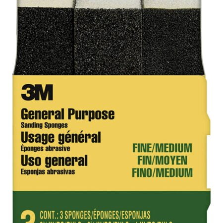 3M 908NA-3P-CC Sponge, Sanding, Fine/Medium, 3.75 2.625-Inch by 1-Inch, 3-Pack-908NA-3P-CC - Image 2