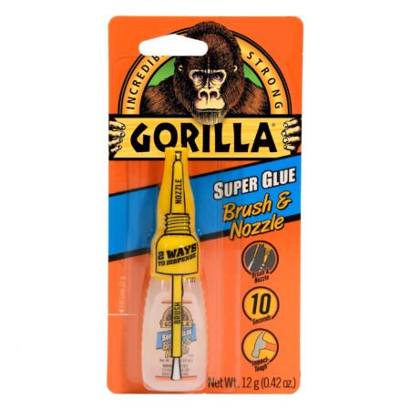 Gorilla Super Glue with Brush & Nozzle Applicator, 12 Gram, Clear, (Pack of 1) - Image 2