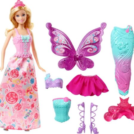 Barbie Doll Fantasy Dress-Up Set with Blonde Fashion Doll, Candy-Inspired Clothes & Access - Image 2