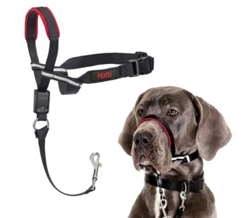 HALTI Optifit Headcollar – To Stop Your Dog Pulling on the Leash. Adjustable, Reflective a