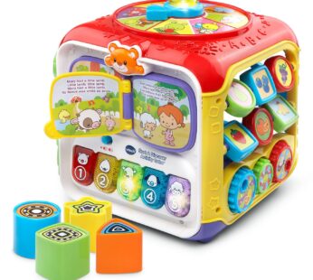 VTech Sort and Discover Activity Cube (Frustration Free Packaging), Red