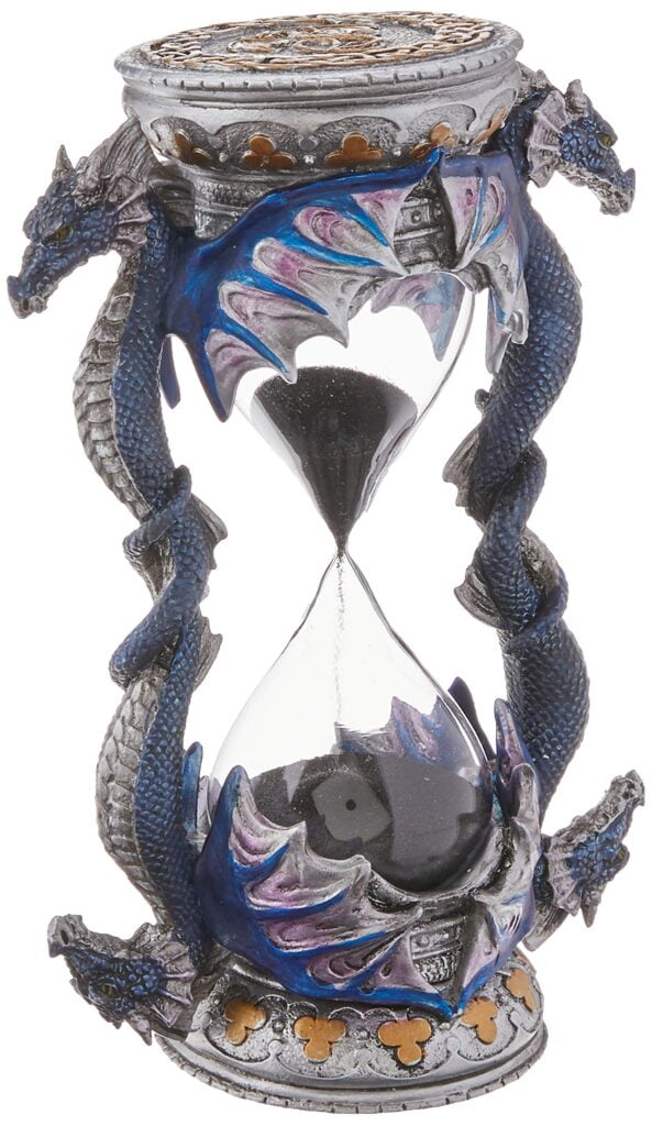 Design Toscano WU70646 Death's Door Dragon Gothic Decor Statue Hourglass Sand Timer, 6 Inc