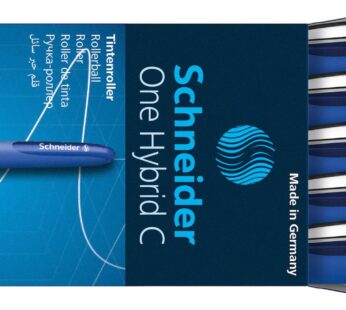 Schneider One Hybrid C Rollerball Pen, 0.3 mm Hybrid Conical Tip, Light Blue Barrel, Blue