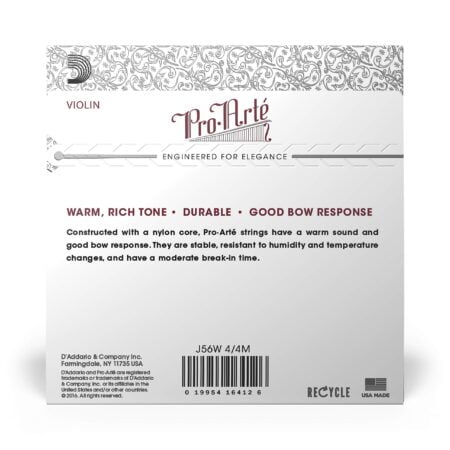 D'Addario Pro-Arte Violin String Set with Wound E, 4/4 Scale, Medium Tension - Image 3