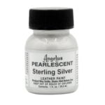 Angelus Pearlescent Leather Paint, Sterling Silver, 1oz for Customizing Shoes, Boots, Jack