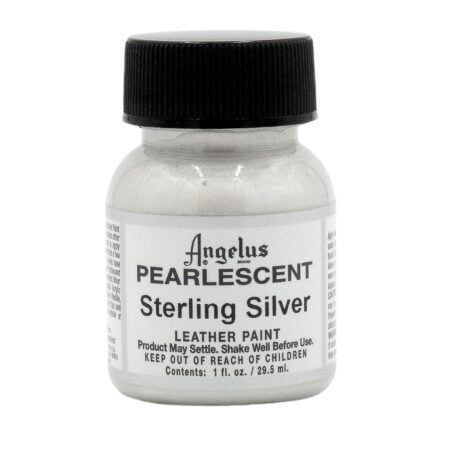 Angelus Pearlescent Leather Paint, Sterling Silver, 1oz for Customizing Shoes, Boots, Jack
